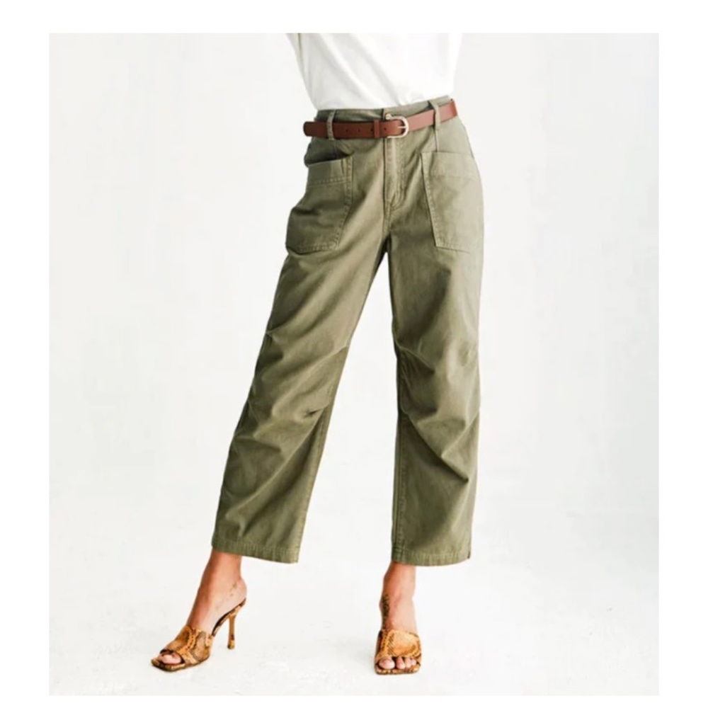 Pistola Josie Pleated Utility Pant in Garden Green
